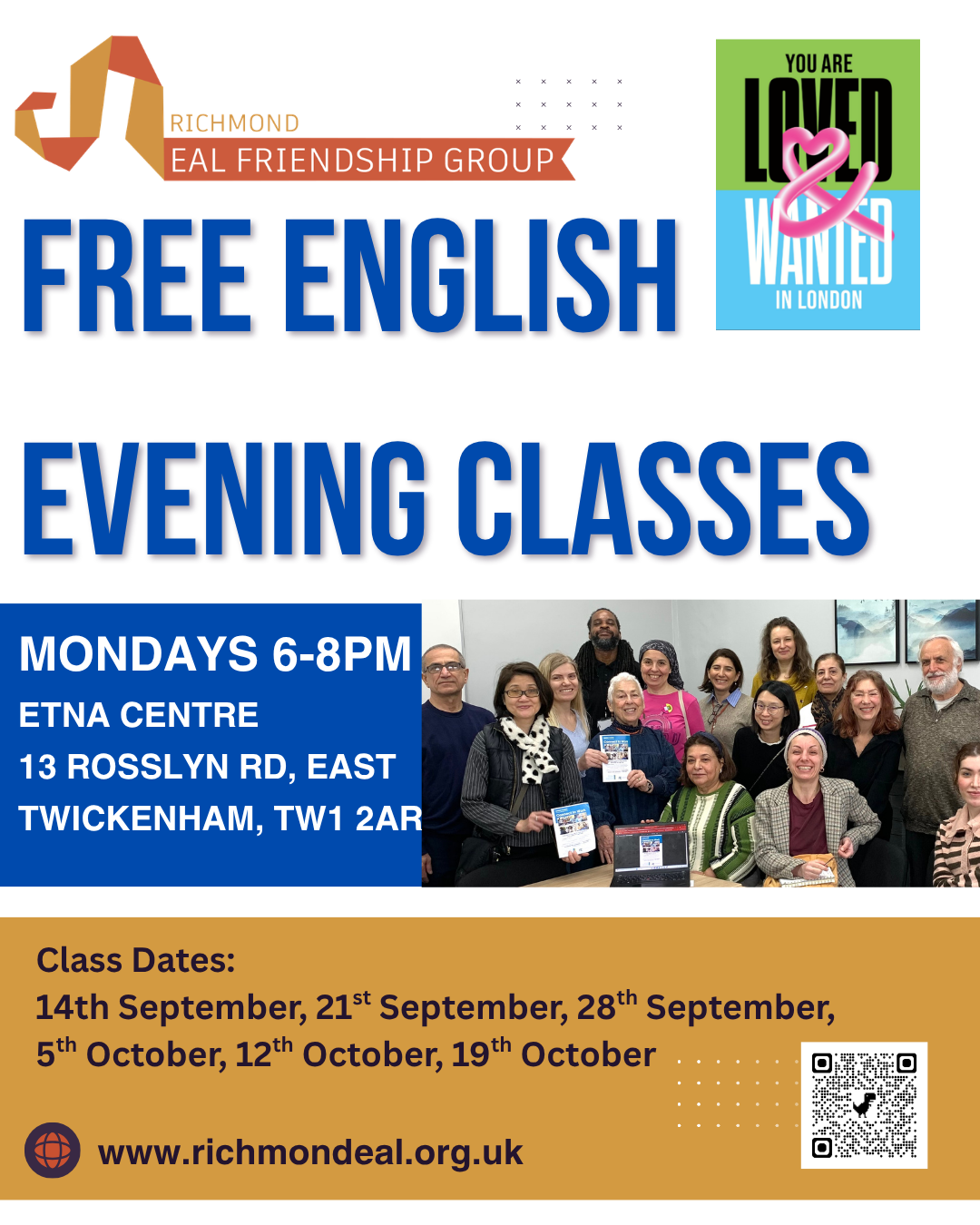 Evening Class Autumn 2026